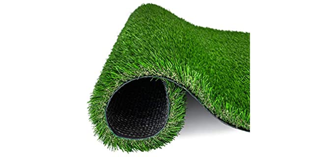 AMASKY Artificial Grass Turf 4 Tone Synthetic Artificial Turf Rug for Dogs Indoor Outdoor Garden Lawn Patio Balcony Synthetic Turf Mat for Pets (4 ft x 6.5 ft = 26.24 sq ft)