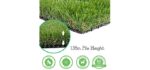 Realistic Thick Artificial Grass Turf 5FTX10FT(50 Square FT) - Indoor Outdoor Garden Lawn Landscape Synthetic Grass Mat - Thick Fake Grass Rug
