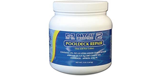 E-Z Patch 2 White Swimming Pool Deck Repair Patch - 3 Pounds