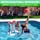 GoSports Splash Hoop 360 Floating Pool Basketball Game, Includes Water Basketball Hoop, 2 Balls and Pump