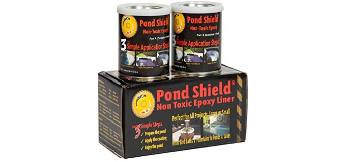 Pond Armor SKU-SKYBLUE-QT-R Non-Toxic Pond Shield Epoxy Paint, 1.5-Quart, Sky Blue