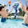 SwimWays 2 In 1 Pool Sport Combo Set - Outdoor Volleyball & Basketball Net For Swimming Pool