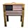 BACKYARD EXPRESSIONS PATIO · HOME · GARDEN 909939 Wooden American Patio Beverage Cooler for Outdoors, Decorative with Flag