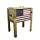 BACKYARD EXPRESSIONS PATIO · HOME · GARDEN 909939 Wooden American Patio Beverage Cooler for Outdoors, Decorative with Flag