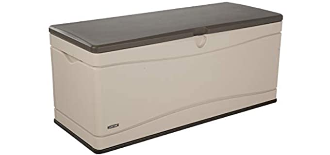 Lifetime 60012 Extra Large Deck Box, 130 Gallon, Desert Sand/Brown