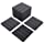 Domi Outdoor Living Patio Deck Tiles, 12 x 12 inches Composite Interlocking Decking Tile, Four Slat Plastic Outdoor Flooring, 9 Pieces One Pack, Dark Grey