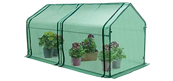 EAGLE PEAK Mini Garden Portable Greenhouse 71'' x 36'' x 36'' with Zipper Opening for Indoor Or Outdoor Plants