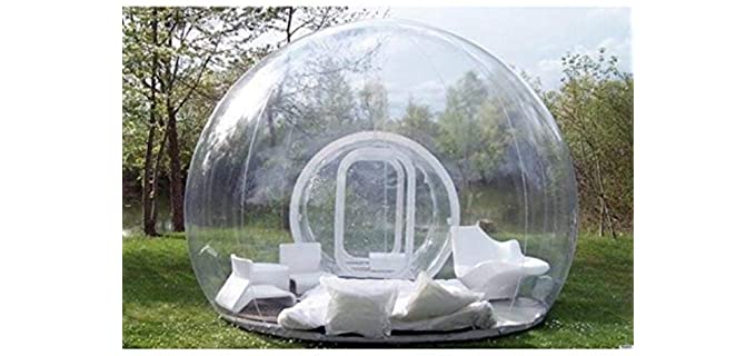 Inflatable Bubble Tent, Transparent Outdoor Single Tunnel Family Camping Backyard with 3 Sizes