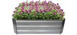 Outdoor Raised Garden Bed,Assembly Metal Garden Planter Box for Flowers,Herbs and Vegetables,Growing Square Metal Box for Backyard,Patio