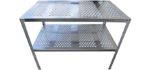 RMP Aluminum Greenhouse Potting Bench and Utility Table - 3/4 Inch Round Holes