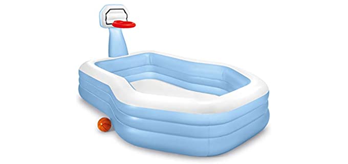 Intex Shootin' Hoops Swim Center Family Pool, for Ages 3+, Multicolor