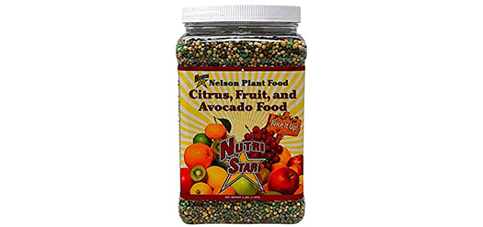 Nelson Citrus Fruit and Avocado Tree Plant Food In Ground Container Patio Grown Granular Fertilizer NutriStar 12-10-10 (4 lb)