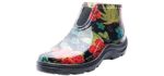 Sloggers Women's Waterproof Rain and Garden Ankle Boots with Comfort Insole, Midsummer Black, Size 8, Style 2841BK08