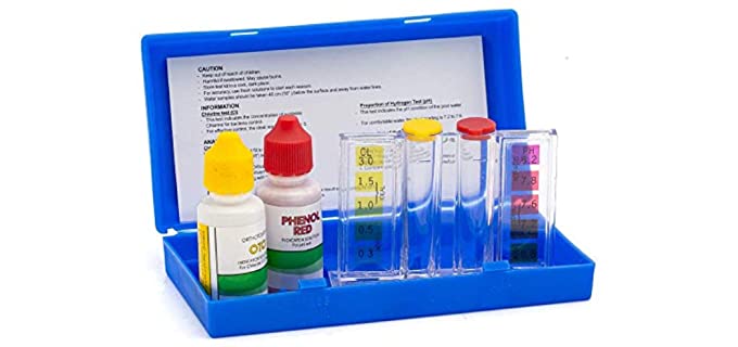 WWD POOL Swimming Pool Spa Water Chemical Test Kit for Chlorine and Ph Test