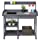 Wooden Potting Bench Work Table with Storage Display Shelves and Sink Durable Sturdy Heavy Duty Versatile Contemporary for Home Garden Backyard Patio Greenhouse Outdoor Garage Planter Flowers Pot