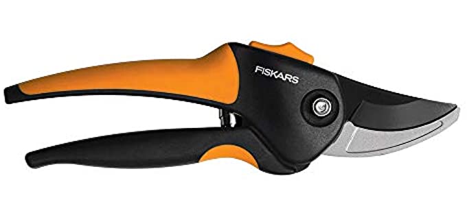 Fiskars 79436997J 79436997 Softgrip Bypass Pruner, Black/Orange