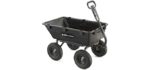 Gorilla Carts Heavy-Duty Poly Yard Dump Cart | 2-In-1 Convertible Handle, 1200 lbs capacity | GOR6PS model