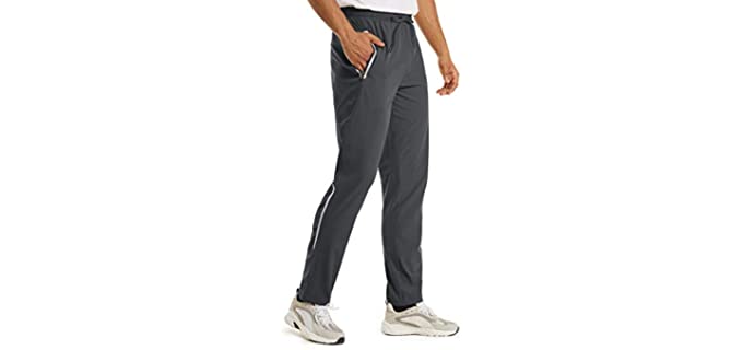 Mens UPF 50+ Sun Protection Quick Dry Lightweight Moisture Wicking Water Resistant Pants for Golf, Travel, Fishing, Cycling, Gardening (Dark Grey)