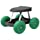 Pure Garden 82-VY021 Cart Rolling Stool with Wheels Seat, and Tool Tray for Weeding, Planting, or Lawn Care – Gardening Accessories and Supplies, 17.5x19, Green/Black