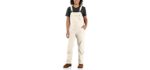 Carhartt mens Crawford Double Front Bib Overall, Natural, X-Large Short US