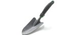 Edward Tools Garden Trowel - Heavy Duty Carbon Steel Garden Hand Shovel with Ergonomic Grip - Stronger Than Stainless Steel - Depth Marker Measurements for More consistent Planting