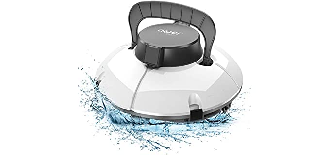 AIPER SMART Cordless Automatic Pool Cleaner, Strong Suction with 2pcs Upgraded Motors, Lightweight, IPX8 Waterproof, Auto-dock Robotic Pool Cleaner, Ideal for Above/In-ground Flat Pool Up to 538+Sq Ft