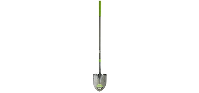 AMES 25332100 Tempered Steel Round Point Shovel with Fiberglass Handle, 61-Inch