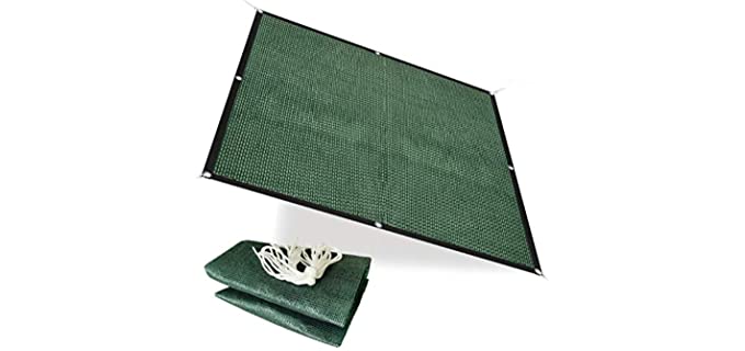 Alion Home 75% Sunblock Sun Shade Plant Cover UV Resistant Durable Shade Net Panel for Garden, Greenhouse, Flower, Barn, Kennel, Fence - Green (6' x 6')