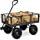 Best Choice Products Heavy-Duty Steel Garden Wagon Lawn Utility Cart w/ 400lb Weight Capacity, Removable Sides, Long Handle, and 10in Tires - Gray