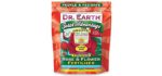 Dr. Earth 702P Organic 3 Rose & Flower Fertilizer in Poly Bag, 4-Pound