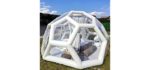 Foammaker Outdoor Transparent Tent, Single Layer Closed-Air Transparent Football Tent Outdoor Spherical Inflatable Luxurious Inflatable Bubble Tent Family Camping Backyard