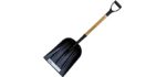 Forest Hill Manufacturing General Purpose Poly Gardener Scoop Shovel (Black Poly, 48-Inch)