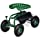 Goplus Garden Cart Gardening Workseat w/Wheels, Patio Wagon Scooter for Planting, Work Seat with Tool Tray and Basket (Knob Handle)
