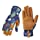Leather Gardening Gloves for Women - Working Gloves for Weeding, Digging, Planting, Raking and Pruning (B-Blue)
