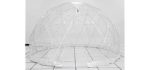Sonostar Hub Standard All Weather Bubble Glamping Dome Shelter for Dining Pod, Patio, Gazebo, Greenhouse, or Play Area full Kit, White