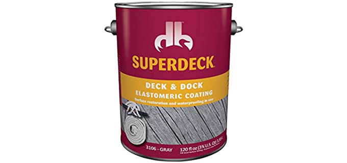 Superdeck Deck & Dock Solid Gray Acrylic Elastomeric Coating 1 gal. - Case of: 4;