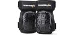 THUNDERBOLT Knee Pads for Work, Construction, Flooring, Gardening, Cleaning, with Double Gel, Thick Foam Cushion and Strong Adjustable Non-Slip Straps