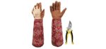 Treedeng Rose Gloves Women's Thorn Proof Garden Gloves with Forearm Protection