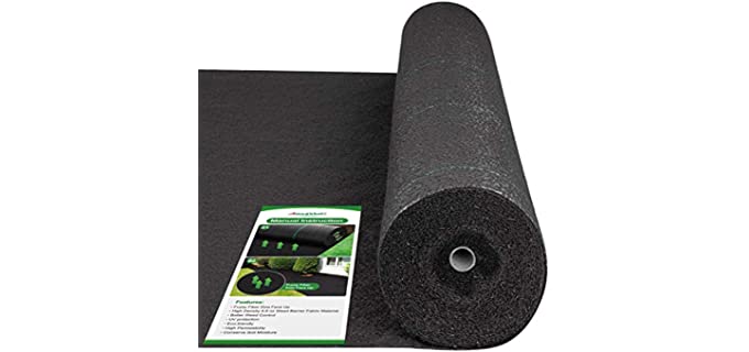 Amagabeli 5.8oz 4ft x 300ft Weed Barrier Landscape Fabric Heavy Duty Ground Cover Weed Cloth Geotextile Fabric Durable Driveway Cover Garden Lawn Fabric Outdoor Weed Mat