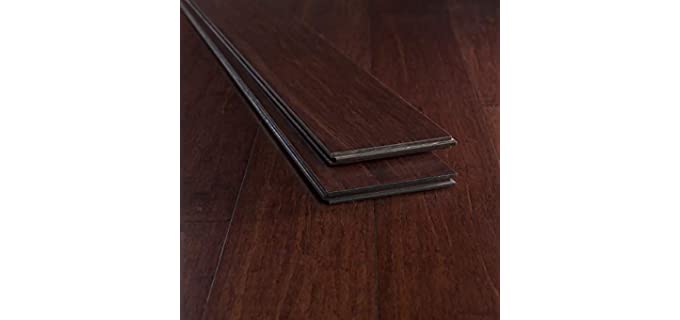 Ambient Bamboo - Bamboo Flooring Sample, Color: Espresso, Solid Strand Tongue and Groove