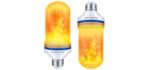 CPPSLEE Christmas Decorations Outdoor Indoor, Christmas Ornaments, Led Flame Light Bulb, 4 Modes Fire Light Bulb, E26 Base Flame Bulb, Christmas Decor Outdoor/Indoor/Home