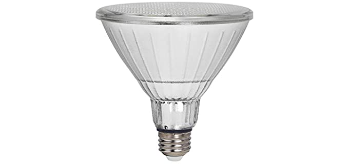 Geeni LUX Smart Floodlight, White – Outdoor 2700K-6500K Dimmable LED Bulb, E26, PAR38, 11W, 1000 Lumens – No Hub Works with Amazon Alexa, Google Assistant, Requires 2.4 GHz Wi-Fi
