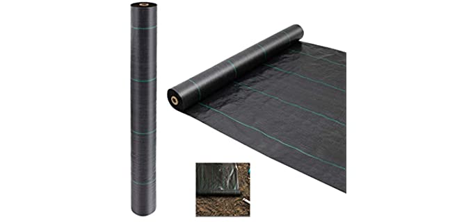 Newtion 3ft x 150ft Weed Barrier Fabric for Outdoor Gardens, Cover Garden Weed Barrie  Landscape Fabric Gardening Mat,Premium Weed Fabric Garden  for Flower Bed, Yard,Garden Stakes