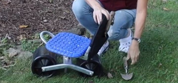 Confirming how useful and convenient the gardening stool with wheels