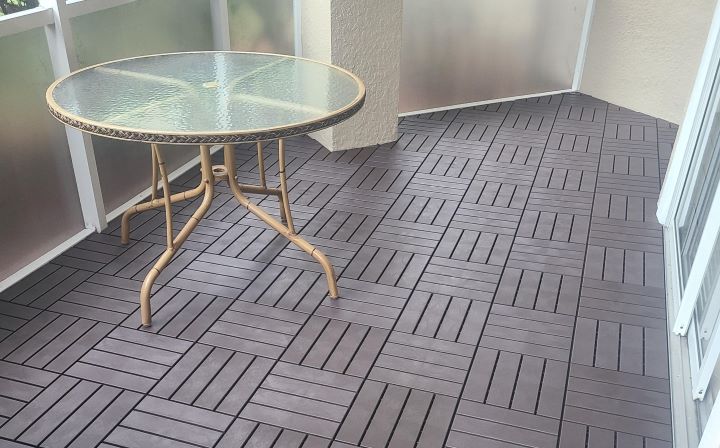 Using the durable deck tiles from AsterOutdoor