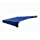 ALEKO Retractable 12x10 Feet Manual Black Frame Patio Awning - 100% Polyester Canopy, Cover, Sun Shade, Shelter for Yard, Deck, Balcony - UV Protection – Blue - AB12X10BLUE30