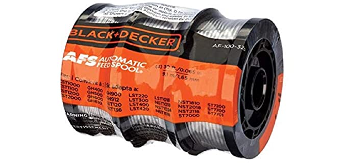 BLACK+DECKER Trimmer Line, 30-Foot, 0.065-Inch, 3-Pack (AF1003ZP)