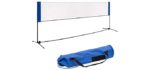 Best Choice Products 12.5ft Portable Freestanding Indoor/Outdoor Net for Beach, Volleyball, Tennis, Badminton w/Carrying Case