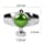 Hourleey 360 Degree Metal Spot Sprinkler, 2 Pack Circle Pattern Sprinkler with Gentle Water Flow for Small Area Yard Lawn Garden Watering, Coverage Up to 30FT (Green)