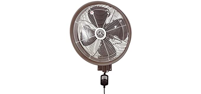 HydroMist F10-14-021 Outdoor Fan, 18 Inch, Dark Brown